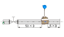 不銹鋼渦街流量計(jì)直管段安裝要求示意圖六